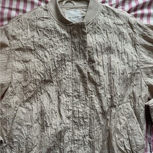 Avec Les Filles Quilted Beige Jacket